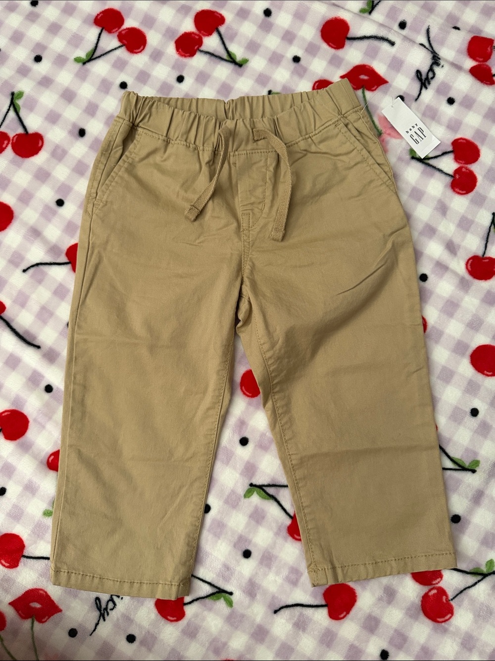 NWT Baby Gap Khaki Pull-On Chino Pants Size 18-24m